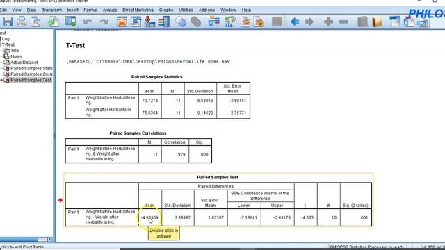 Paired Samples t Test (Herbalife Nutrition Weight Gain Combo as Example) смотреть онлайн