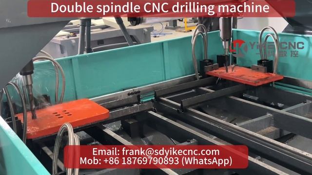Double spindle CNC drilling machine for steel plates/Два шпинделя сверлильный станок для листа смотреть онлайн