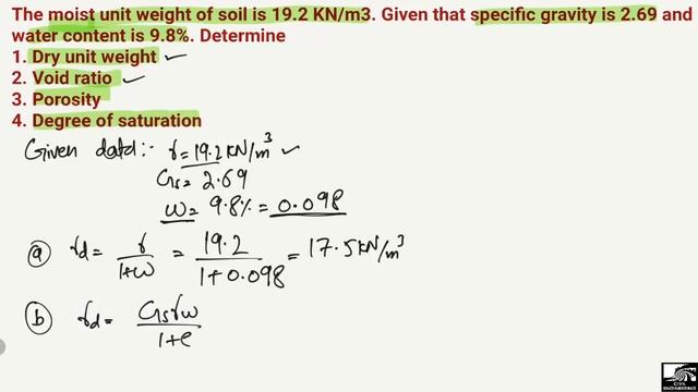 Soil Mechanics Numerical Problem Solved смотреть онлайн