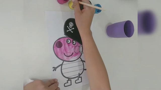 свинка Пепа. красим Джорджа смотреть онлайн