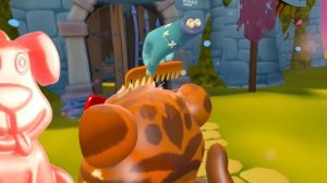 Желейный пёс Стасик ухаживает за животными за Лисичкой Медведем Тигром Козой и Драконом