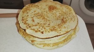 БЛИНЫ БЕЗ ЯИЦ, НО НА МОЛОКЕ. ПРОСТО И БЫСТРО