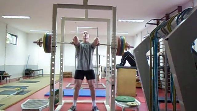 146 KG X 5 FRONT SQUAT ATTEMPT 80 bodyweight 07 06 2012 смотреть онлайн