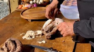 ГОТОВИМ ГОВЯЖЬИЙ ЯЗЫК  НА ПРИРОДЕ Азербайджанская Кухня Деревенская Кухня  Рецепты