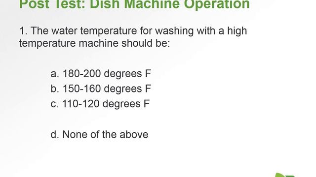 Dish Machine Operation смотреть онлайн