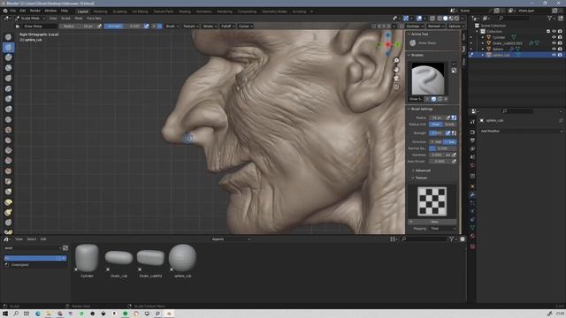 Timelapse blender sculpt halloween 2022 смотреть онлайн