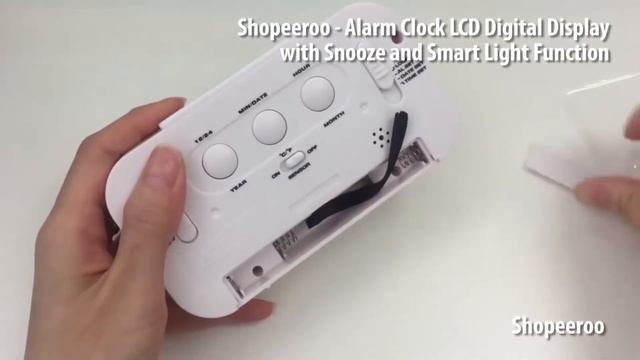 Alarm Clock LCD Digital Display with Snooze and Smart Light Function 5 COLORS смотреть онлайн