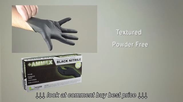 AMMEX Black Nitrile Exam Gloves смотреть онлайн