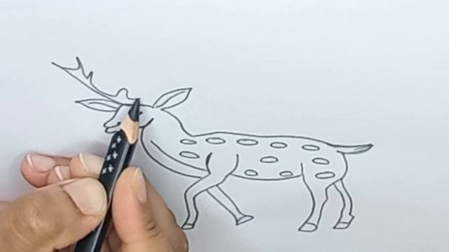 Deer drawing tutorial!! how to draw a deer step by step!! Drawingeasy!! Drawing for beginners смотреть онлайн