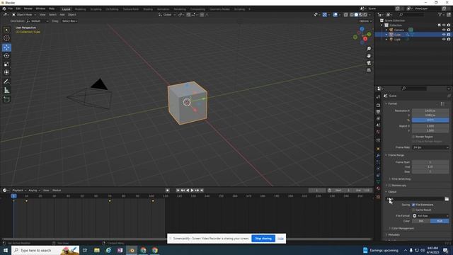 Blender: Save Animation as AVI file смотреть онлайн
