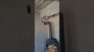 Монтаж камина с системой воздушного отопления.