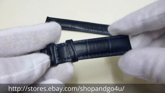 Genuine Leather Croco Assortment Watch Strap Band Dark Blue Video Review 03 смотреть онлайн
