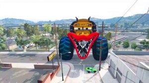 Лучшая_машинка_Молния_МакКуин_против_грязной_Мисс_Фриттер-Монстр-трак__BeamNGDrive