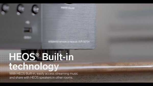 Denon AVR-S670H 5.2 Channel 8K AV Receiver for Home Theater.