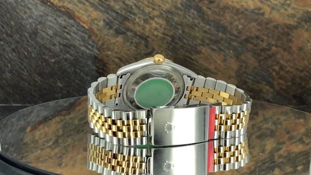 Rolex 16233 DateJust FACTORY Onyx Diamond Dial Full Set Unpolished Box & Papers Awad Watches