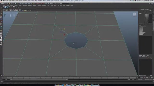 Maya - Cut a Round Hole in a pologonal Surface смотреть онлайн