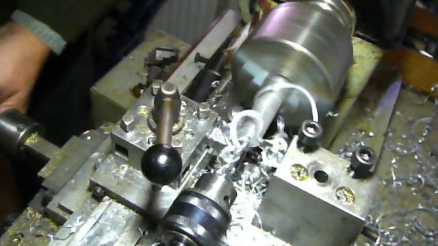 LatheParting Aluminium On MN 80  Lathe