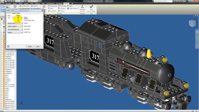 Lego Train Assembled in Autodesk Inventor (Normalized Audio) смотреть онлайн