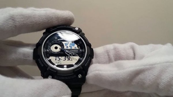 How to set analog time Casio AEQ-200W manual 5472