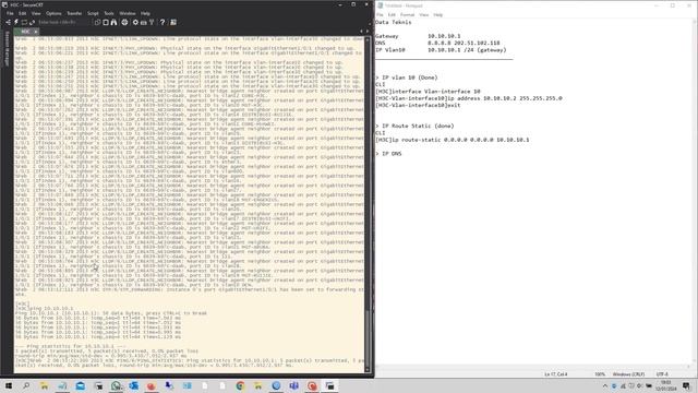 H3C Switch - IP Vlan , IP Route-Static , IP DNS | Switching смотреть онлайн