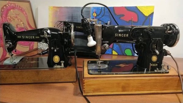 Singer 201, 216G, 316G  Vintage Sewing Machines.