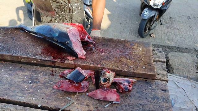 Yellowfin Tuna Cutting by Mr. Dulaj in Sri Lanka 🇱🇰| කෙලවල්ලා смотреть онлайн