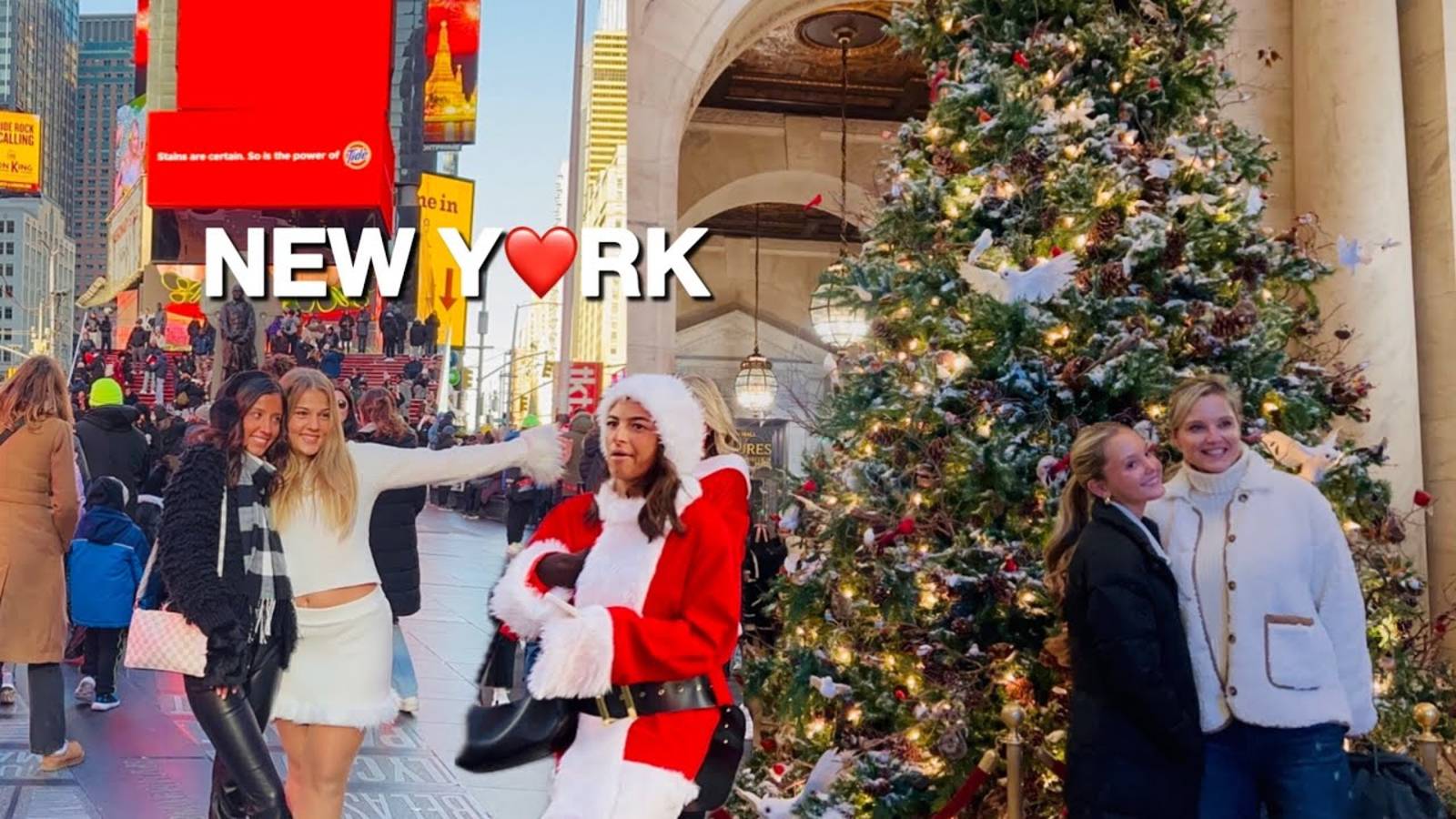 NYC Walk🎄🎅Christmas in New York City✨SantaCon NYC, Festive Christmas Trees & Decorations 2024 смотреть онлайн