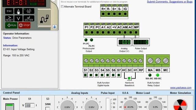 yaskawa V1000 Remote control смотреть онлайн