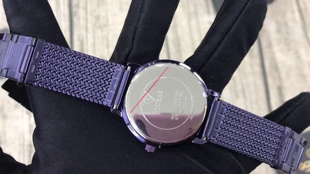 Guess W0822L4 Purple Stainless Steel Mesh Bracelet Ladies Watch смотреть онлайн