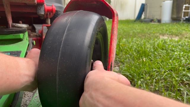 Zero Turn Front Wheel Tire Replacement смотреть онлайн