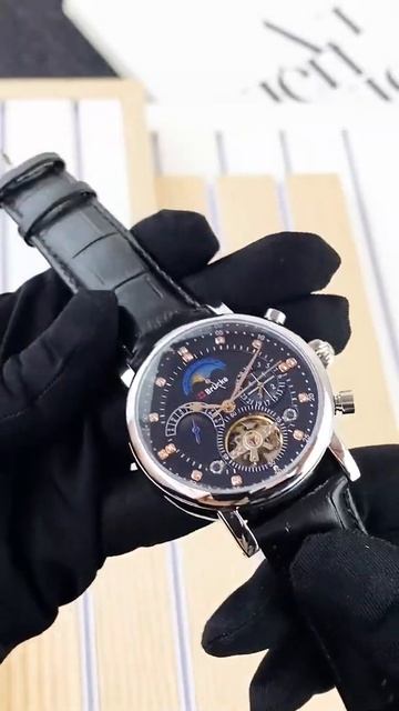 Наручные мужские часы Brucke J025 Black-Silver смотреть онлайн