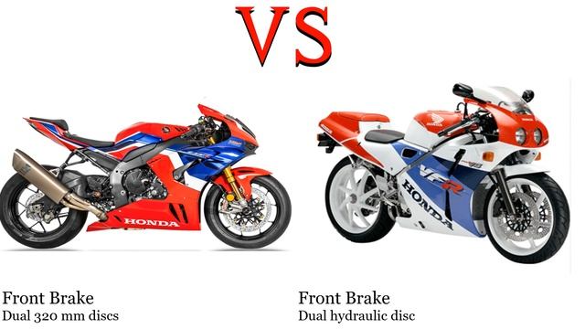 Honda CBR 1000 RR Fireblade SC82 vs Honda VFR 400 Test specification comparison смотреть онлайн