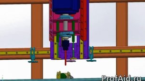 Многошпиндельный сверлильный станок с независимыми головами свободно перемещающиеся по раме.