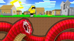 КАК УБИТЬ ЭТОГО ОГРОМНОГО ЧЕРВЯКА В МАЙНКРАФТ?