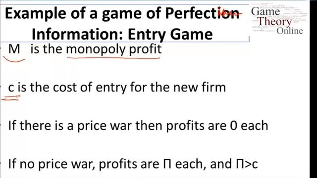 Lecture 4 - 4- (Game Theory ) - Entry Game (9-35) смотреть онлайн