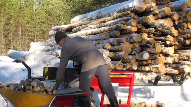 palax 55 klapisirkkeli halkaisu ruuvilla. / Palax 55 circular saw. / palax 55 Firewood Processor смотреть онлайн