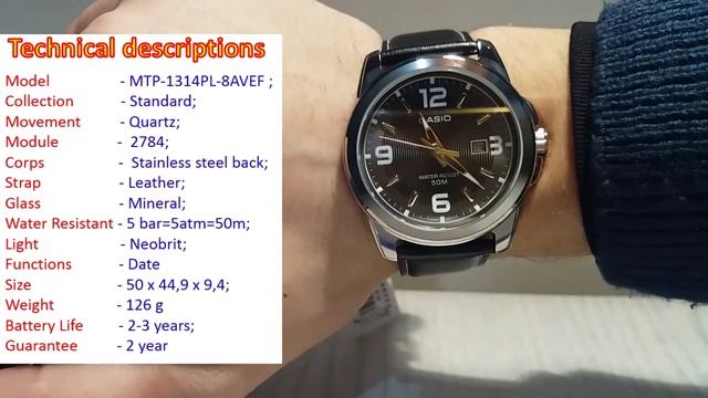 Review Casio MTP-1314 Module 2784