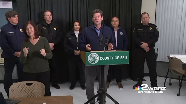 Erie County officials provide 9 p.m. winter storm update смотреть онлайн