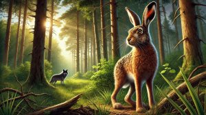 Храбрый заяц. Сказка