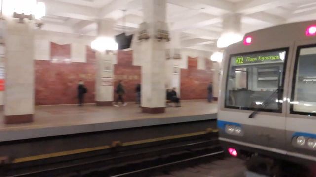 Электропоезд 81-717.6/714.6 отправление станция Московская (Нижегородский метрополитен) 23.11.2019 смотреть онлайн