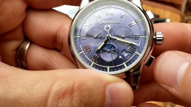 Outdoor Watch Review - Carnival 1986 Tritium Sun And Moon Automatic Watch