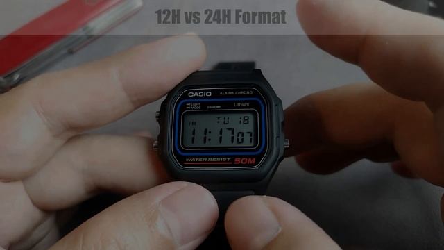 Casio W-59 Tutorial: How To Set Time, Date, Alarm On Module 590 W59