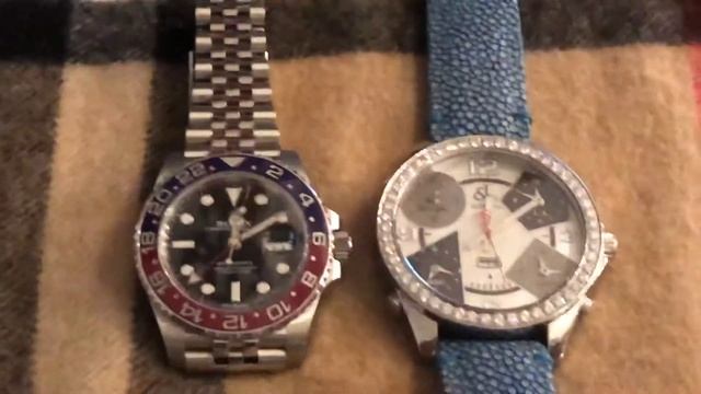 Rolex Pepsi Jubilee VS Jacob and Co Five Time Zone смотреть онлайн