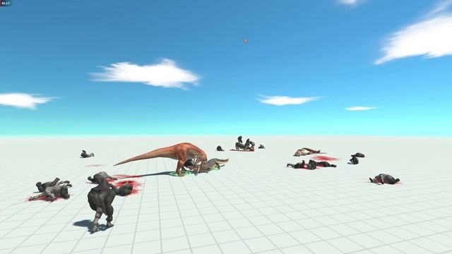 Animal Revolt Battle Simulator - T-rex - machimosaurus - gorillas - peleas de dinosaurios смотреть онлайн