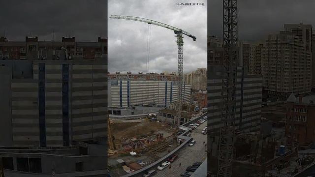 Таймлапс строительства GAGARIN CITY (Гагарин Сити) Новосибирск май 2024 смотреть онлайн