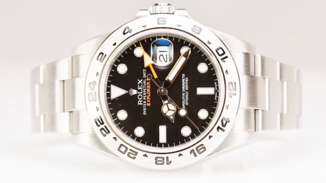 Rolex EXPLORER 2 II STEEL CASE & OYSTER BRACELET BLACK DIAL WATCH смотреть онлайн