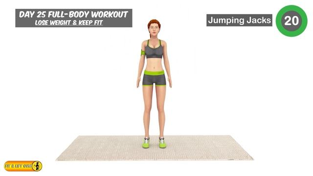 DAY 25 Full Body Workout Lose Weight & Keep Fit смотреть онлайн