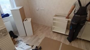 Сборка кухонного гарнитура "Токио" Леруа Мерлен.