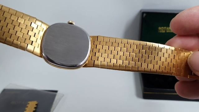 1976 Rotary men's vintage watch with tigers eye dial, box and papers смотреть онлайн