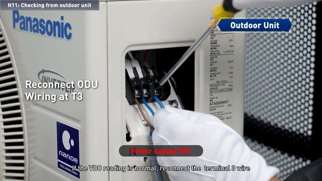 Panasonic Error Code H11 Indoor/Outdoor Abnormal Communication смотреть онлайн